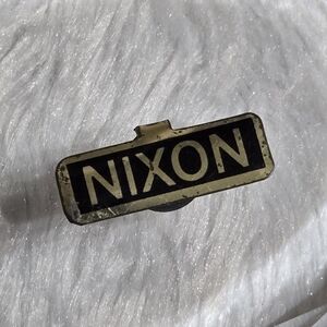 Vintage campaign pin Richard Nixon fold over style campaign button 1960s Good Co